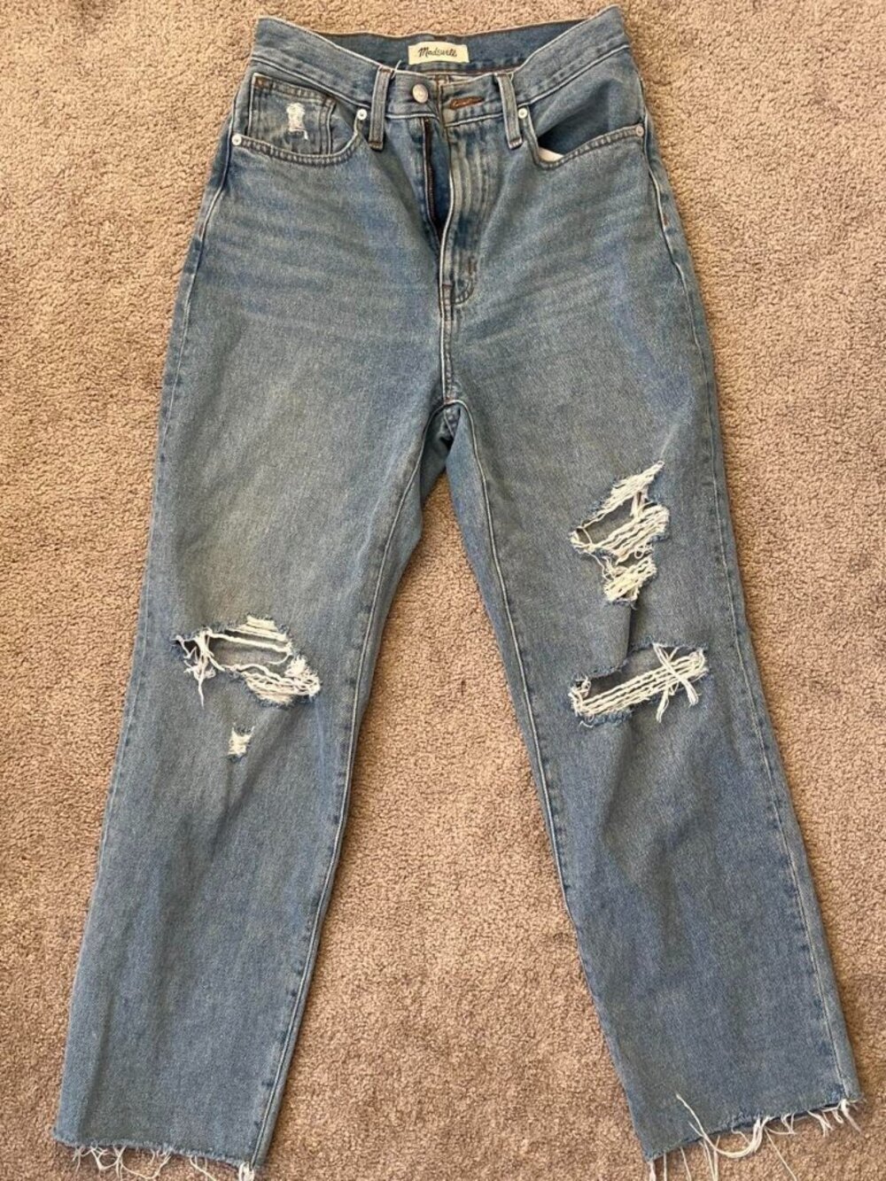 Madewell Distressed Blue Jeans Women's Size 24